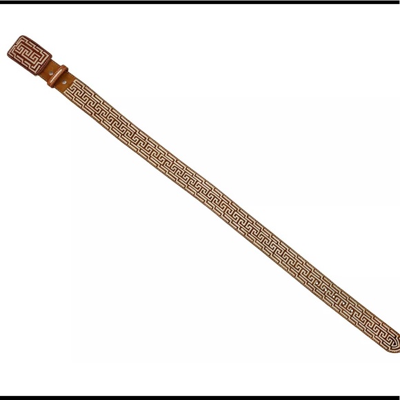 Charro Belt Cinto Piteado Fino 2” Azteca Design - Picture 6 of 6